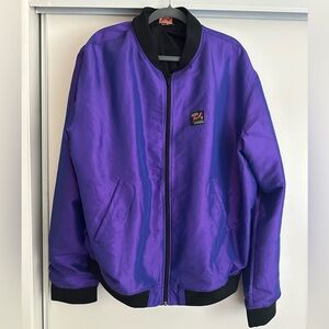 Unisex Sz L/XL Purple Iridescent Bomber Jacket  by Surf Style